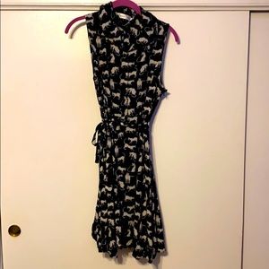 🐱🖤Sleeveless Cat Print Shirt Dress🖤🐱